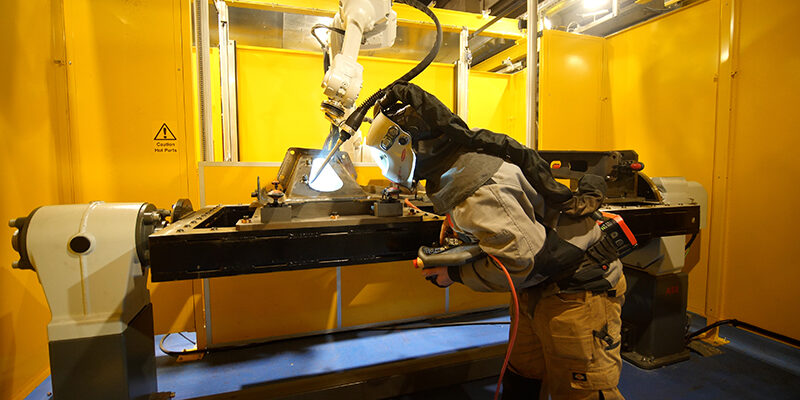 Semiautomatic robotic welding systems at ADM pressings